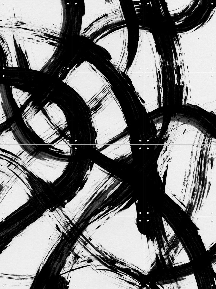 IXXI Abstract Brush Strokes 98X, Mareike Böhmer - 60 x 80 cm - Gratis ophangtool - Grote wanddecoratie en posters - Grafisch Ontwerp, Abstract