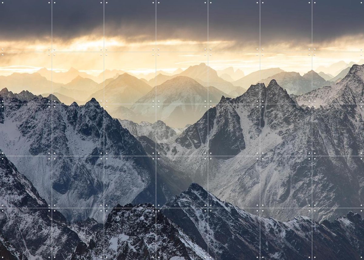 IXXI Swiss Alps, Claire Droppert - 140 x 100 cm - Gratis ophangtool - Grote wanddecoratie en posters - Naturalisme, Fotografie, Realisme, Slaapkamer