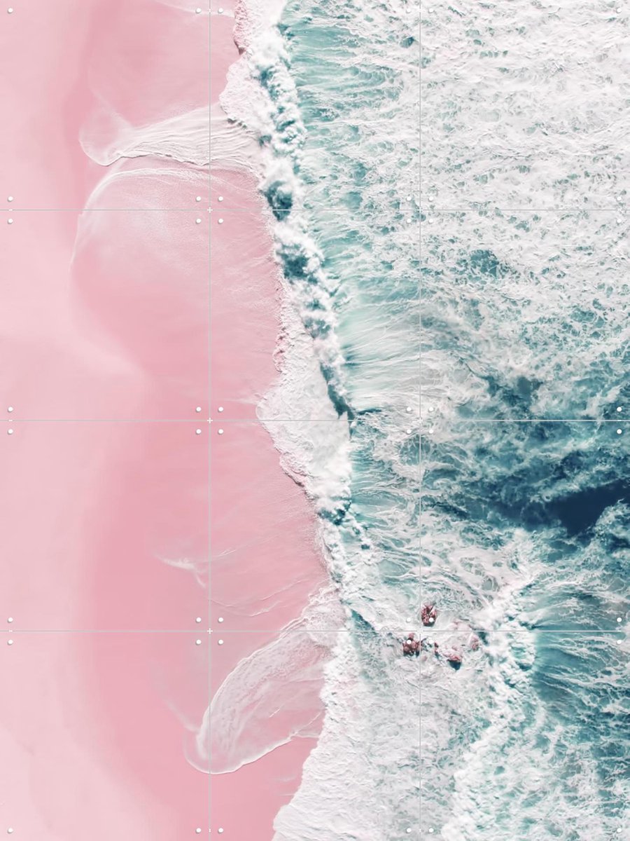 IXXI Aerial Sea of Love, Ingrid Beddoes - 60 x 80 cm - Gratis ophangtool - Grote wanddecoratie en posters - Fotografie, Kleurrijk, Abstract