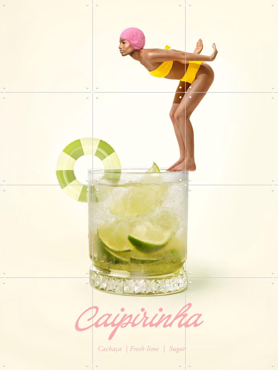 IXXI Caipirinha, Paul Fuentes - 60 x 80 cm - Gratis ophangtool - Grote wanddecoratie en posters - Grafisch Ontwerp, Eten & Drinken, Zomer