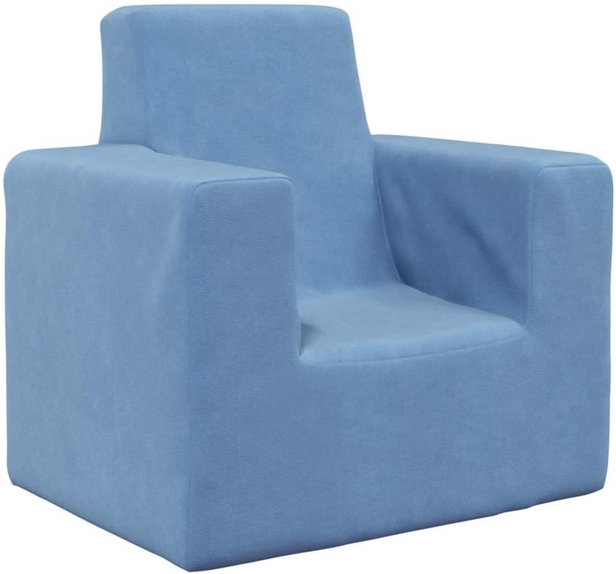 Pluche Kinderbank Blauw Comfortabel Zitje voor Peuters en Kinderen