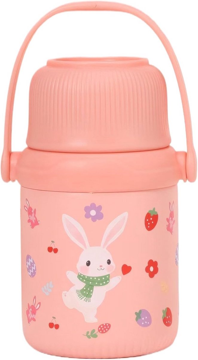 Geïsoleerde Thermosfles met Lepel voor Warme en Koude Maaltijden 600ml