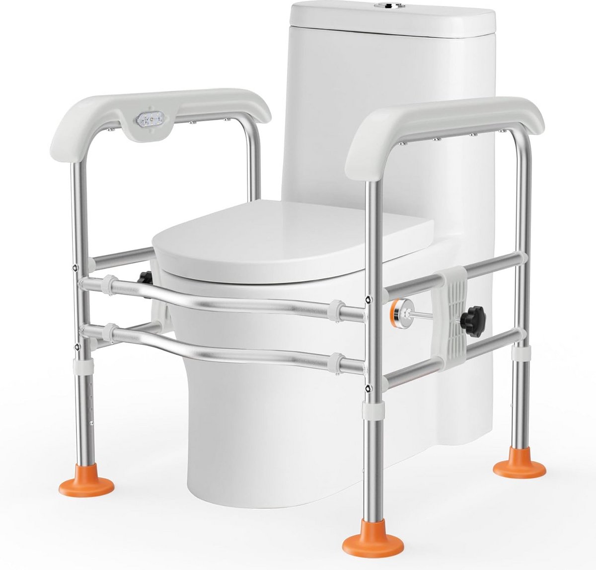 In hoogte verstelbare toiletverhoger met armleuningen tot 300 kg