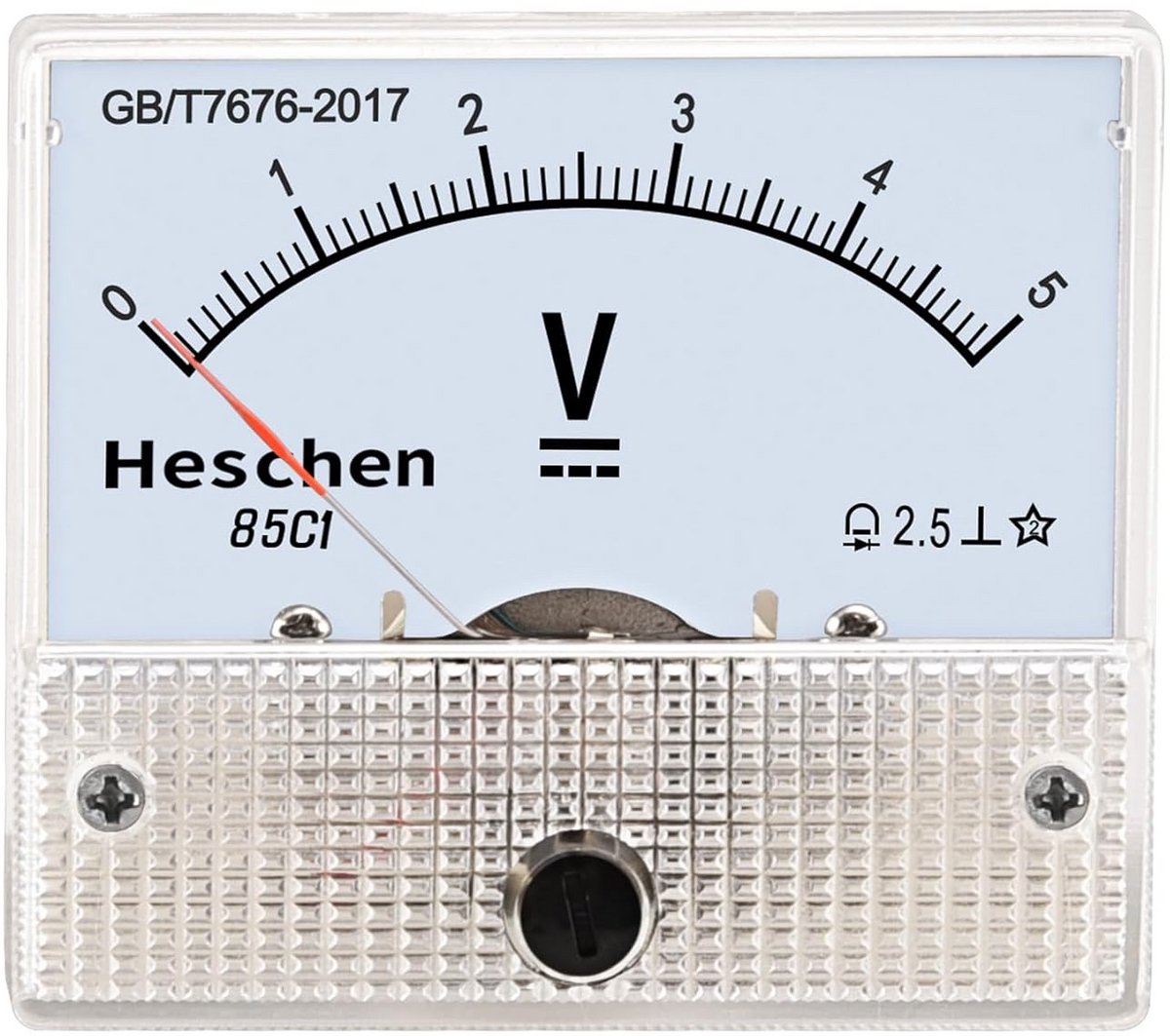 Paneelgemonteerde Voltmeter DC 0-5V Klasse 2.5 Spanningsmeter voor Paneelmontage