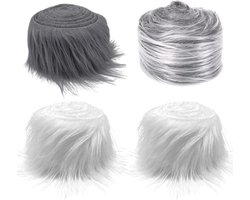 Kunstbont Stof 4 Stuks - Faux Bont Stroken 5x150 cm - DIY Knutselen en Decoratie met Zachte Stroken