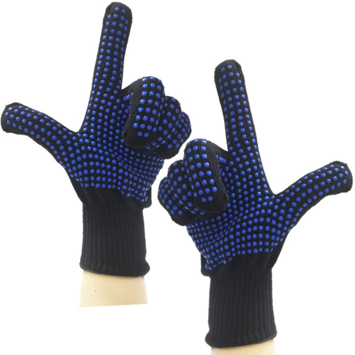 2x Krultang Handschoenen - Met antislip siliconen - Hittebestendige Handschoen - Warmte Handschoen voor stijltang - Hittebestendige handschoenen - Styling Haaraccessoires - Voor haarstyling, krultang, stijltang, keuken grill - Tot 200 graden Celsius