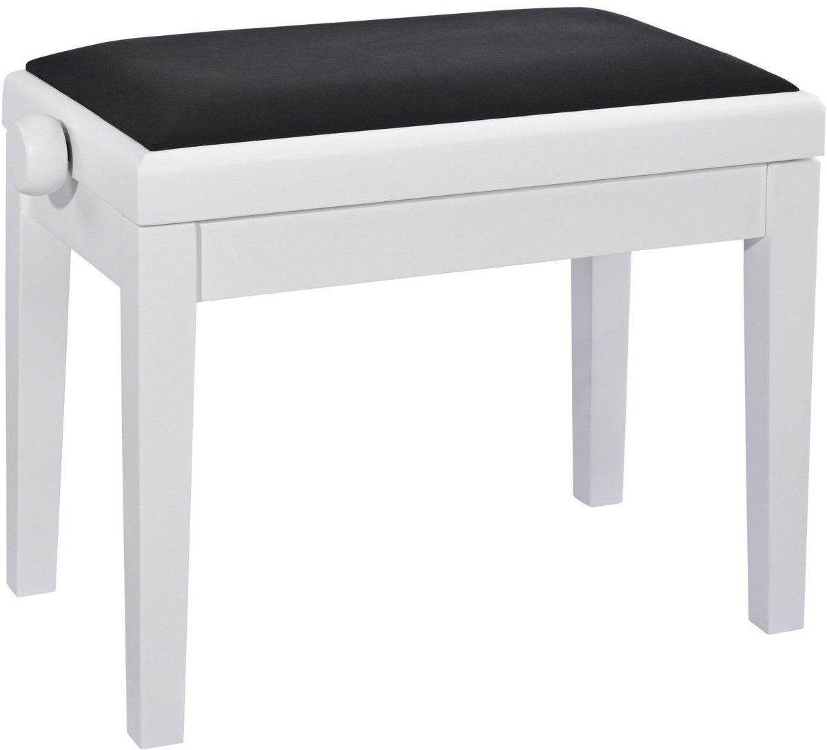 Konig & Meyer 13925 Piano bench mat wit, zitting zwart velours