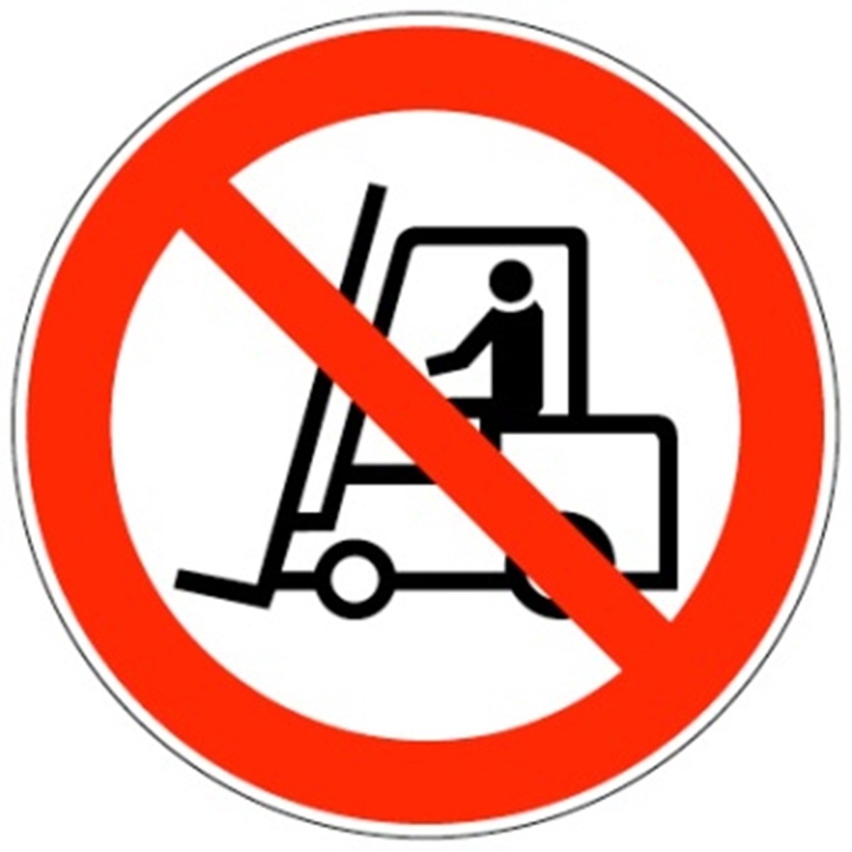 Picto Verboden Voor Heftruck Sticker 200Mm 800224