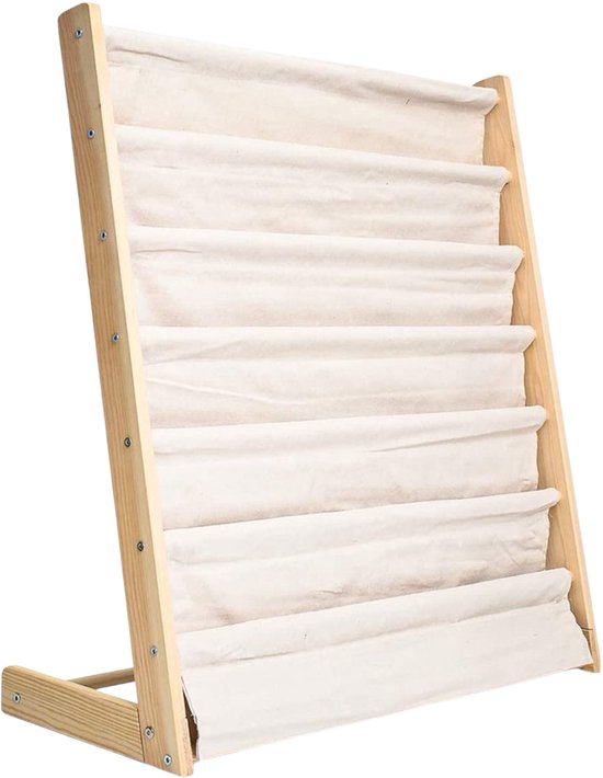 Bibliothèque pour enfants - 80 x 75 x 30 cm - Marron - Bois et Lin - Bibliothèque pour enfants - Bibliothèque Chambre d'enfant