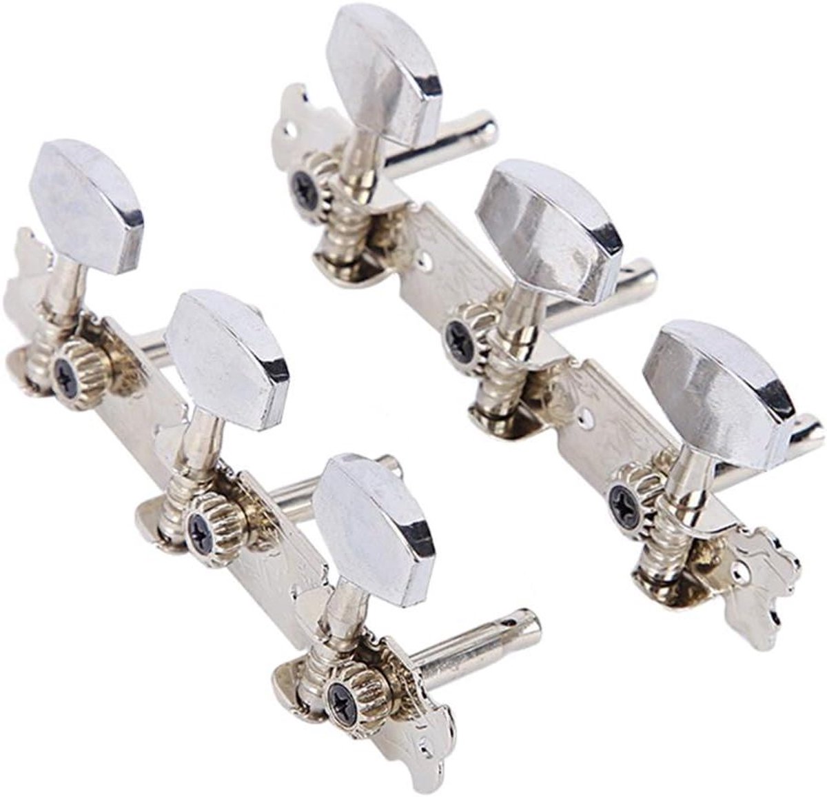 Akoestische Gitaar Tuning Pegs Set met Zilveren Tuners voor Gitaren en Ukeleles