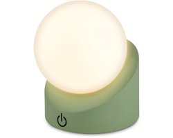 BRILONER Sora - Oplaadbare Mini Tafellamp - warm wit licht tuinverlichting - IP54 buitenverlichting - draadloos - dimbaar - voor binnen en buiten - 10 x 8 x 9 cm