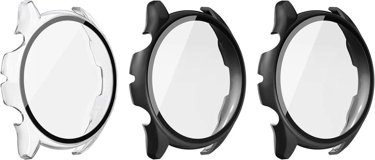 Beschermhoes voor GTR 3 en GTR 3 Pro horloges - Gehard glas - Krasbestendig - Zwart-Licht - Set van 3