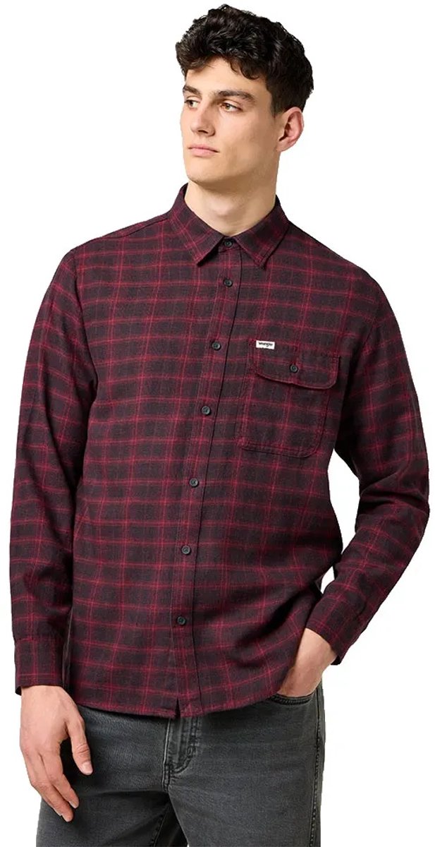 Wrangler 112371522 Relaxed Fit Overhemd Met Lange Mouwen XL Man Zwart