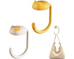 Set van 2 handtashouders voor op tafel, handtashaak voor op tafel, antislip handtashaak, opvouwbare handtashanger, voor tafels in restaurants, cafés en scholen.