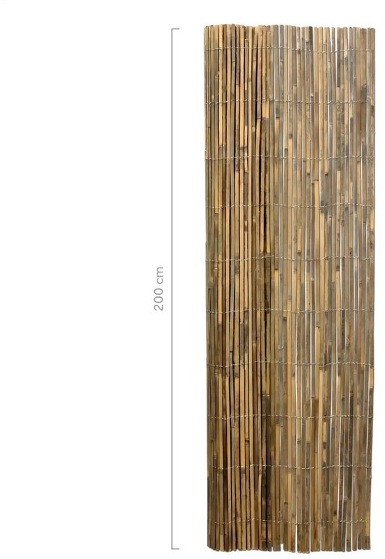Masters of Bamboo® Bamboemat Gespleten - 500 x 200 cm - Bamboe schutting op rol
