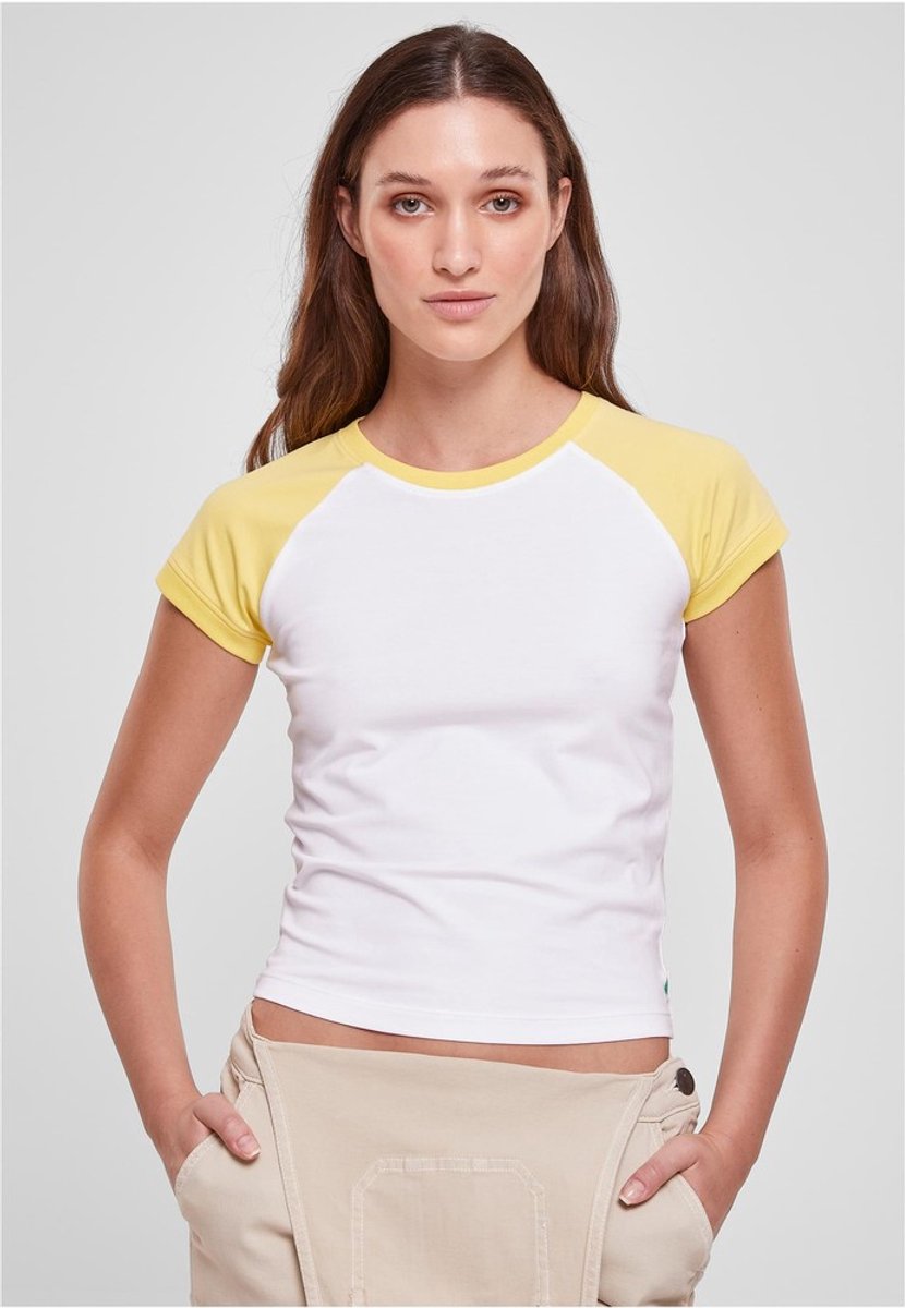 Urban Classics Organic Stretch Short Retro Baseball Top 5XL Wit