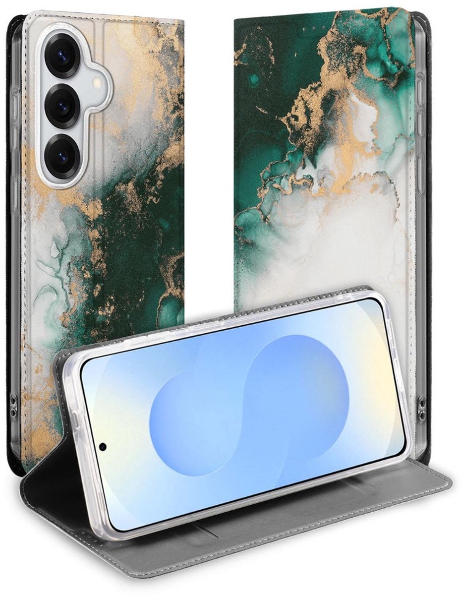 Book Case Samsung Galaxy S26 Plus Marmer Groen