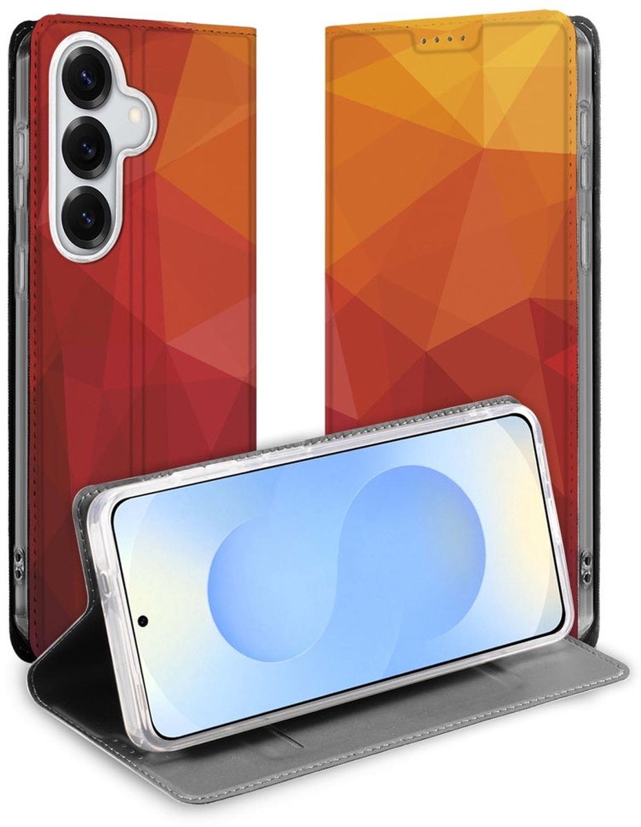 Book Cover Samsung Galaxy S26+ Polygon Red