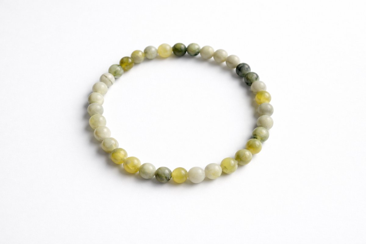 Serpentijn Armband 6 mm – Natuursteen – Diameter 18 cm – Rustgevend & Natuurlijk