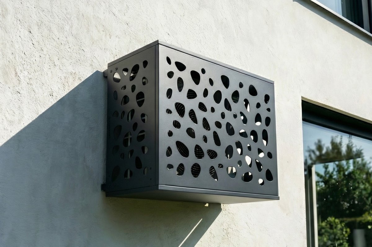 Casanoov Aneto Sunny Grijze Aluminium Afdekking Voor Airconditioner En Warmtepomp - Maat S