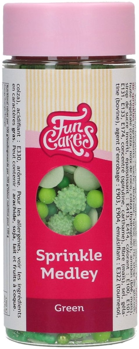 FunCakes Sprinkle Medley - Green - 65g - Eetbare Taartdecoratie