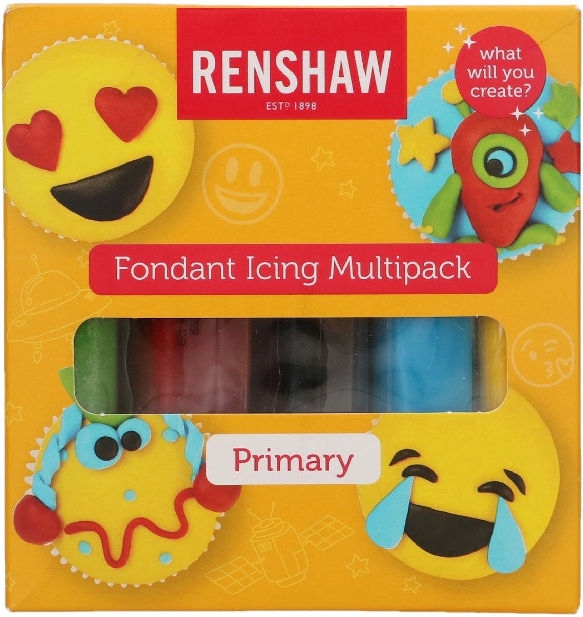 Renshaw Fondant Icing Multipack - Primary Colours - 5x100g