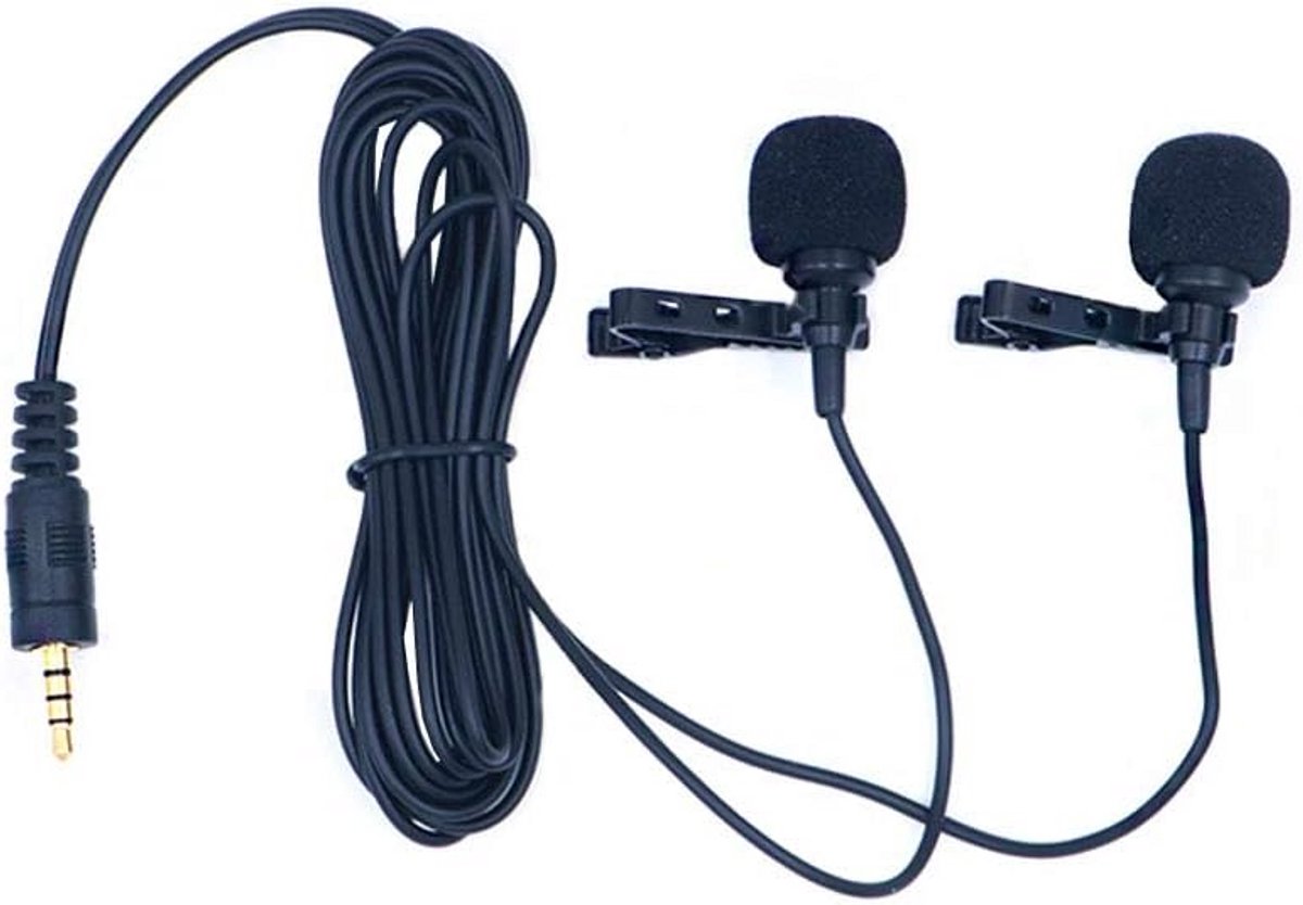 Duale Lavalier Microfoon voor Smartphone en Camera