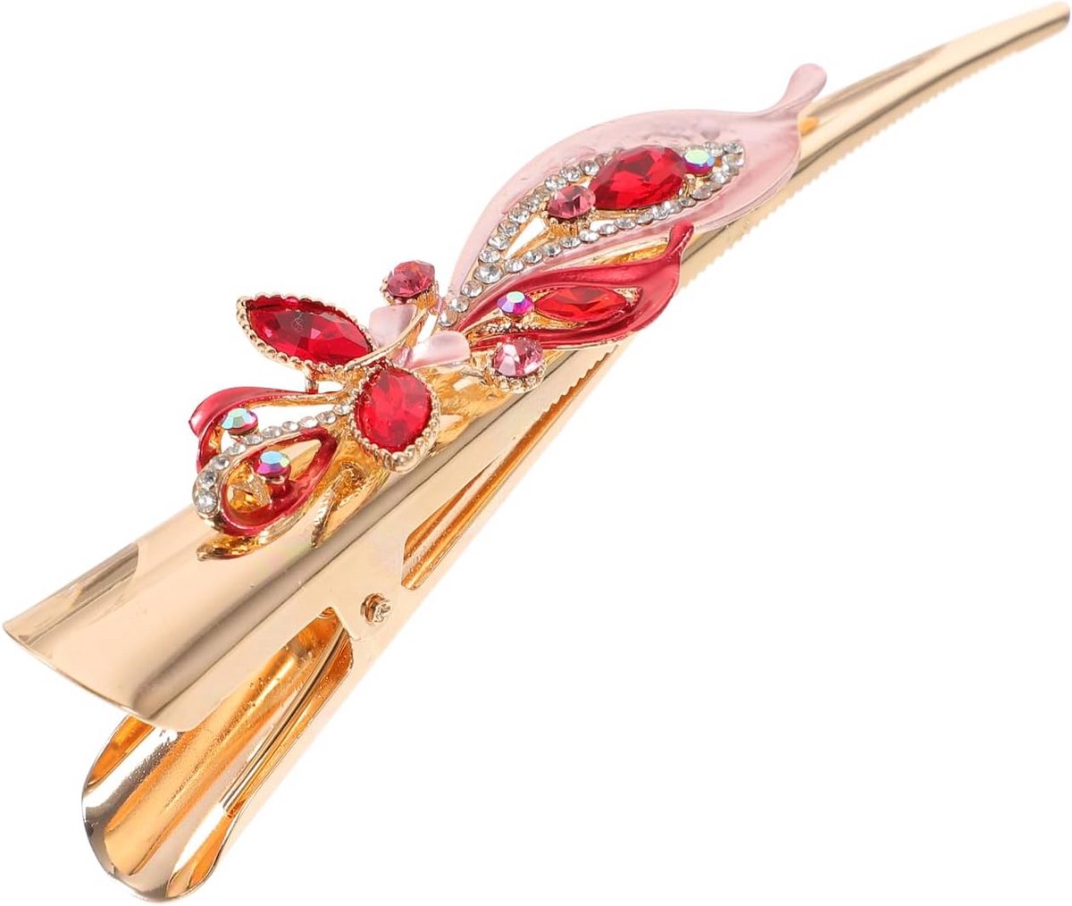 Vintage Eendensnavel Haarspeld met Strass voor Dames en Bruiloften