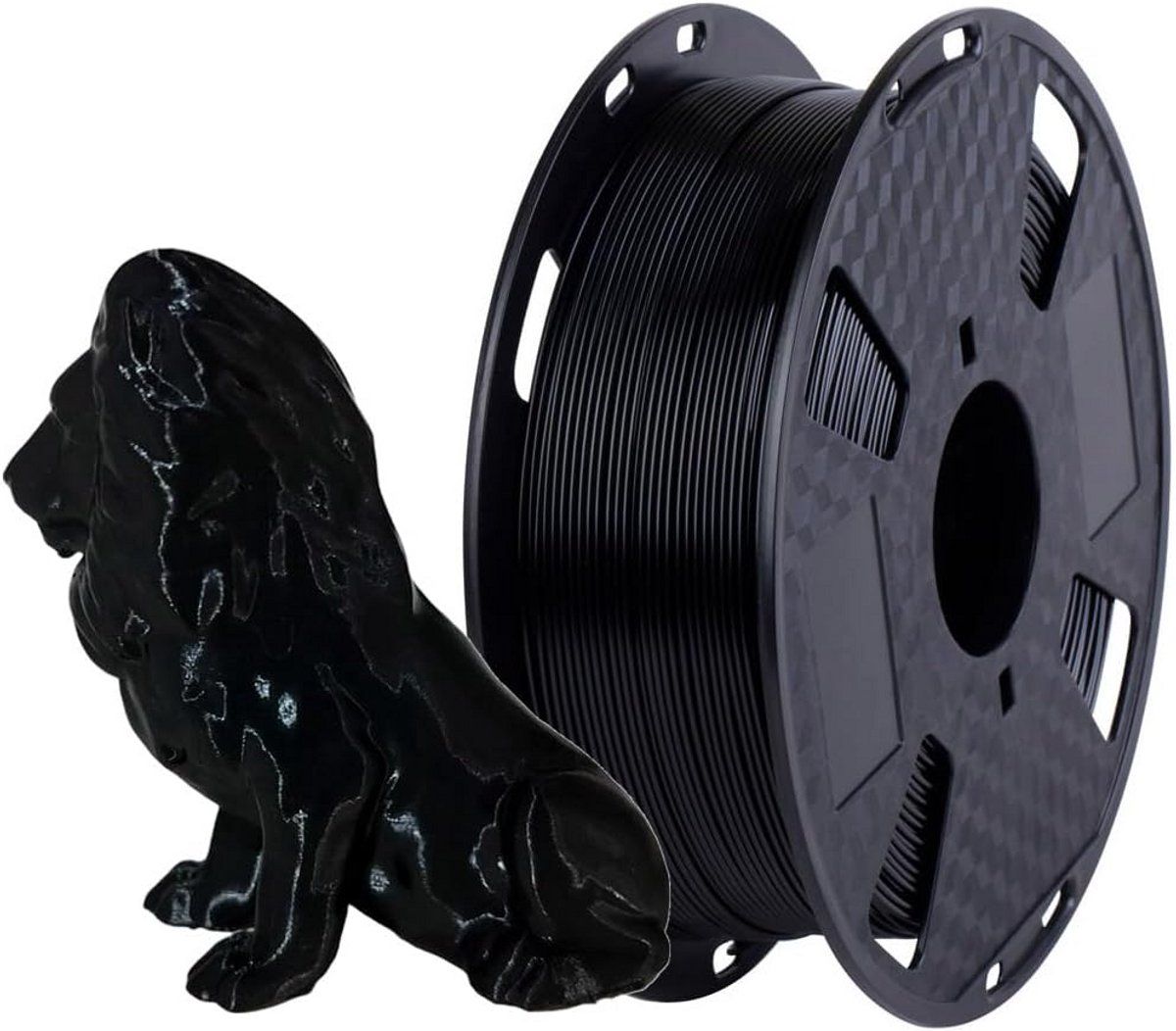 PETG Plus Filament Zwart 1.75mm 1KG voor 3D Printers