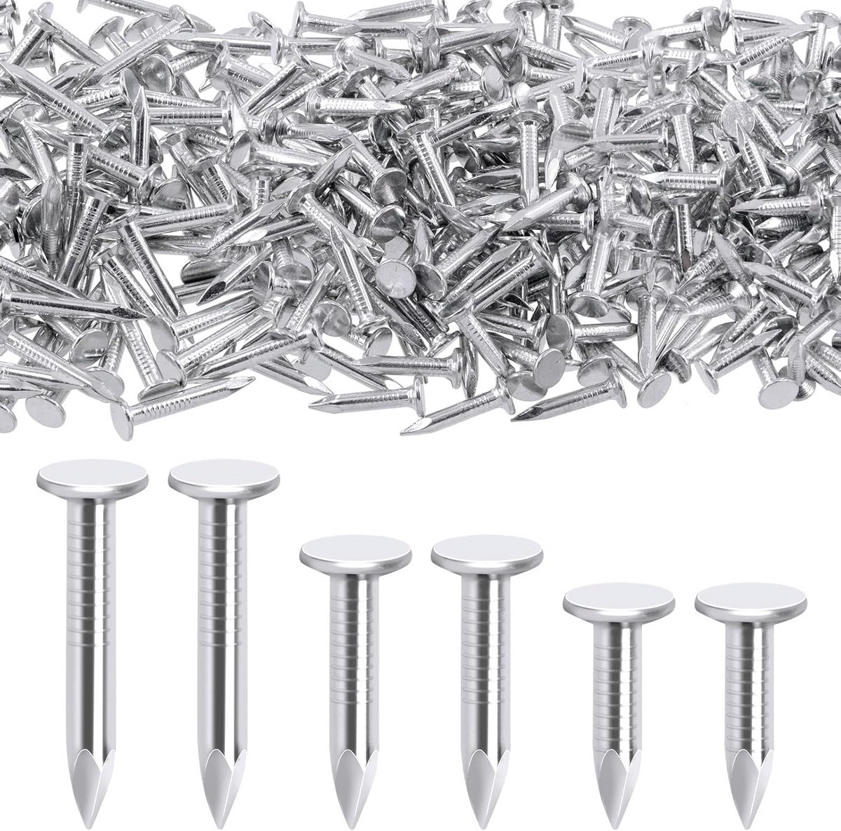 400x Dakbedekkingsnagels Geassorteerd – Gegalvaniseerd voor Vilt en Dakpannen (20, 25, 30 mm)