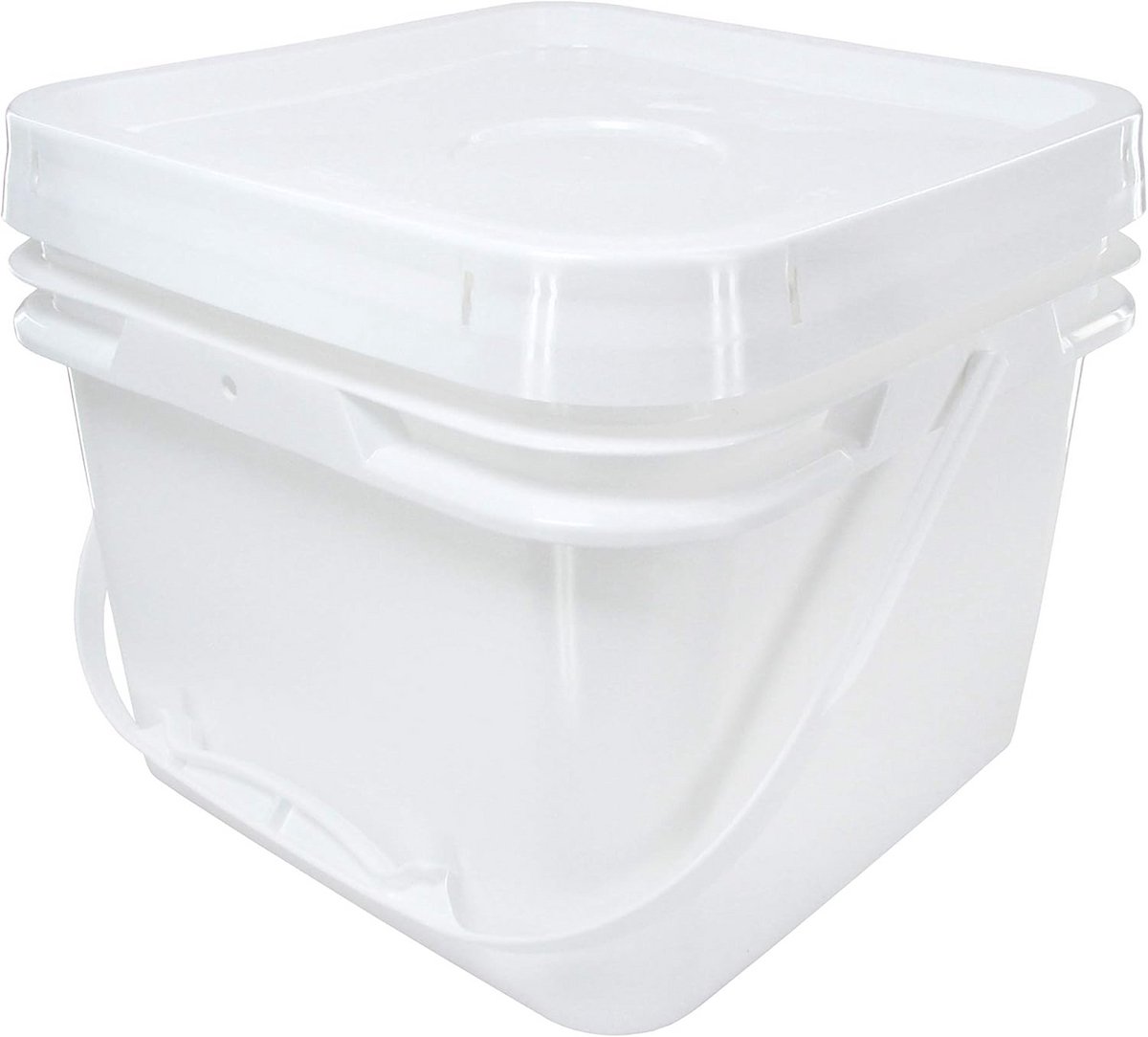 Vierkante Opscheplemmer 2 Gallon met Klikdeksel voor Droge Opslag