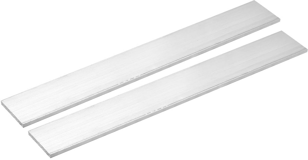 Set van 2 Vierkante Aluminium Staven 6061 T6511 - 4 x 40 x 305 mm