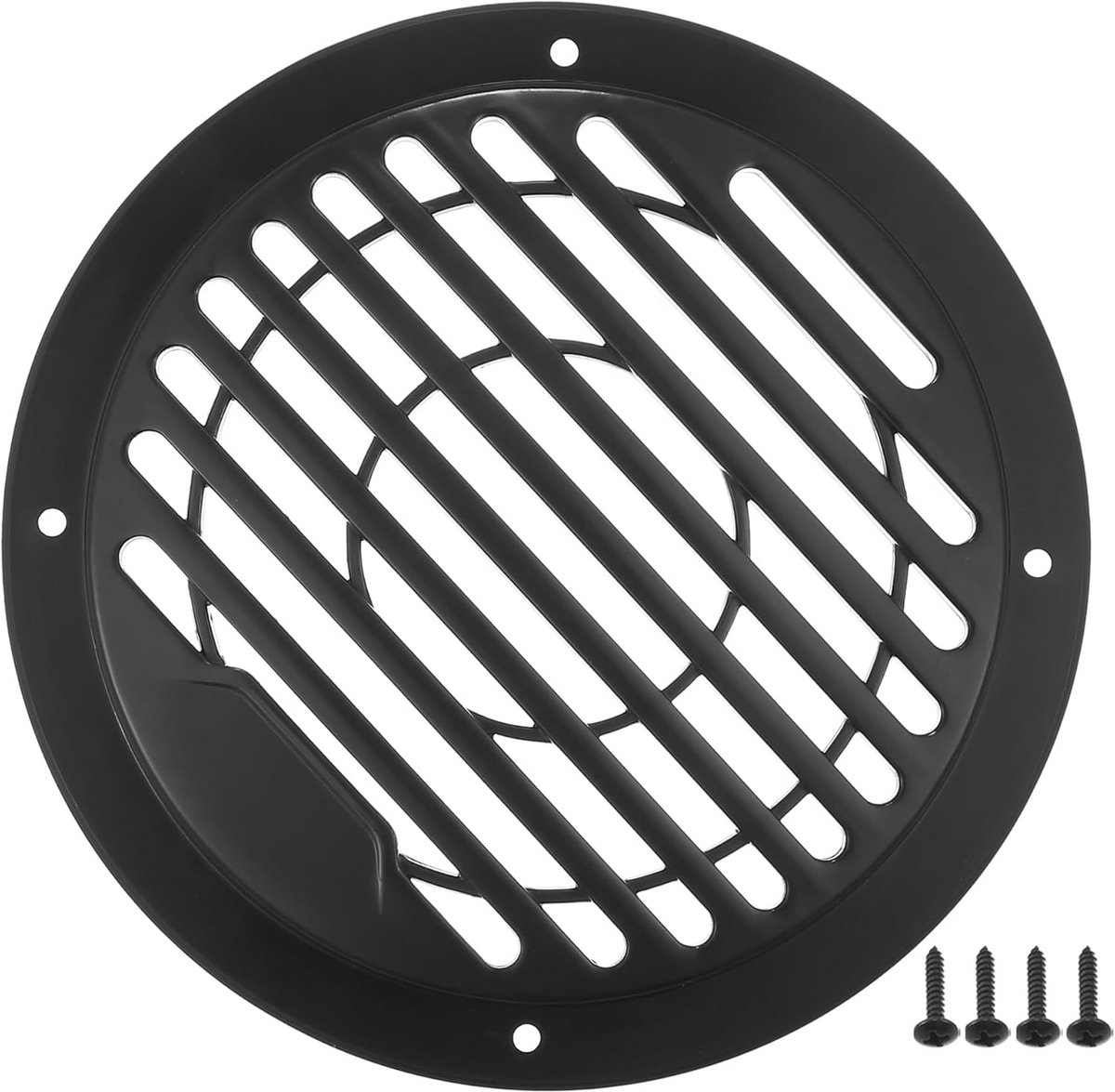 Ronde Speaker Grille 4.5 Inch Zwart - Beschermhoes met Schroeven