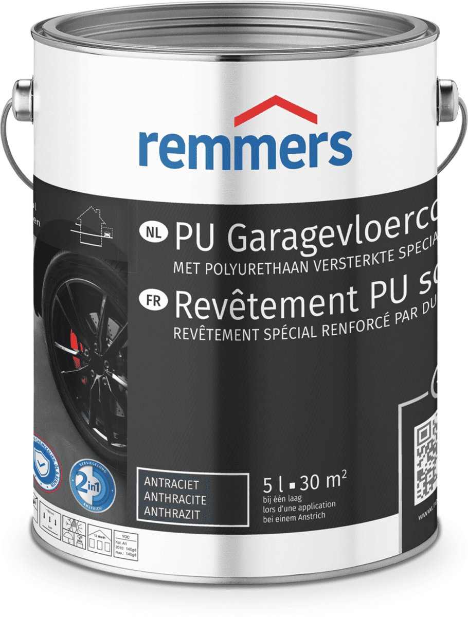 Remmers PU Garagevloercoating - Antracietgrijs - 5 liter