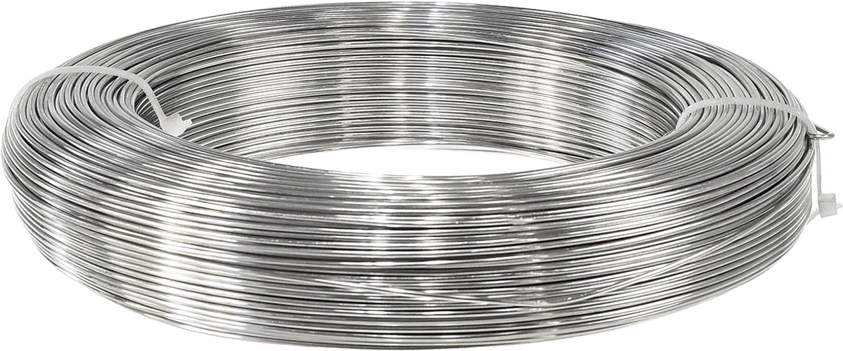 Aluminiumdraad, zilver, knutseldraad, decoratief draad, 1,5 mm, 1000 g