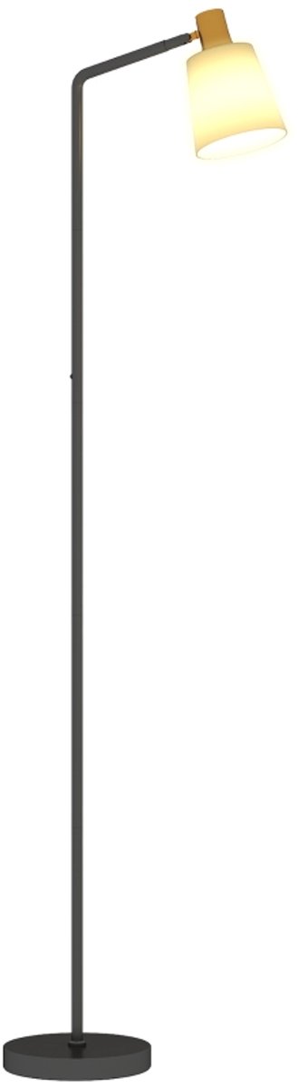 Daity Verstelbare LED-vloerlamp met een 350° draaibare kop, modern design, instelbare kleurtemperatuur (3000K/4000K/6500K), geschikt voor slaapkamers en woonkamers, zwart.