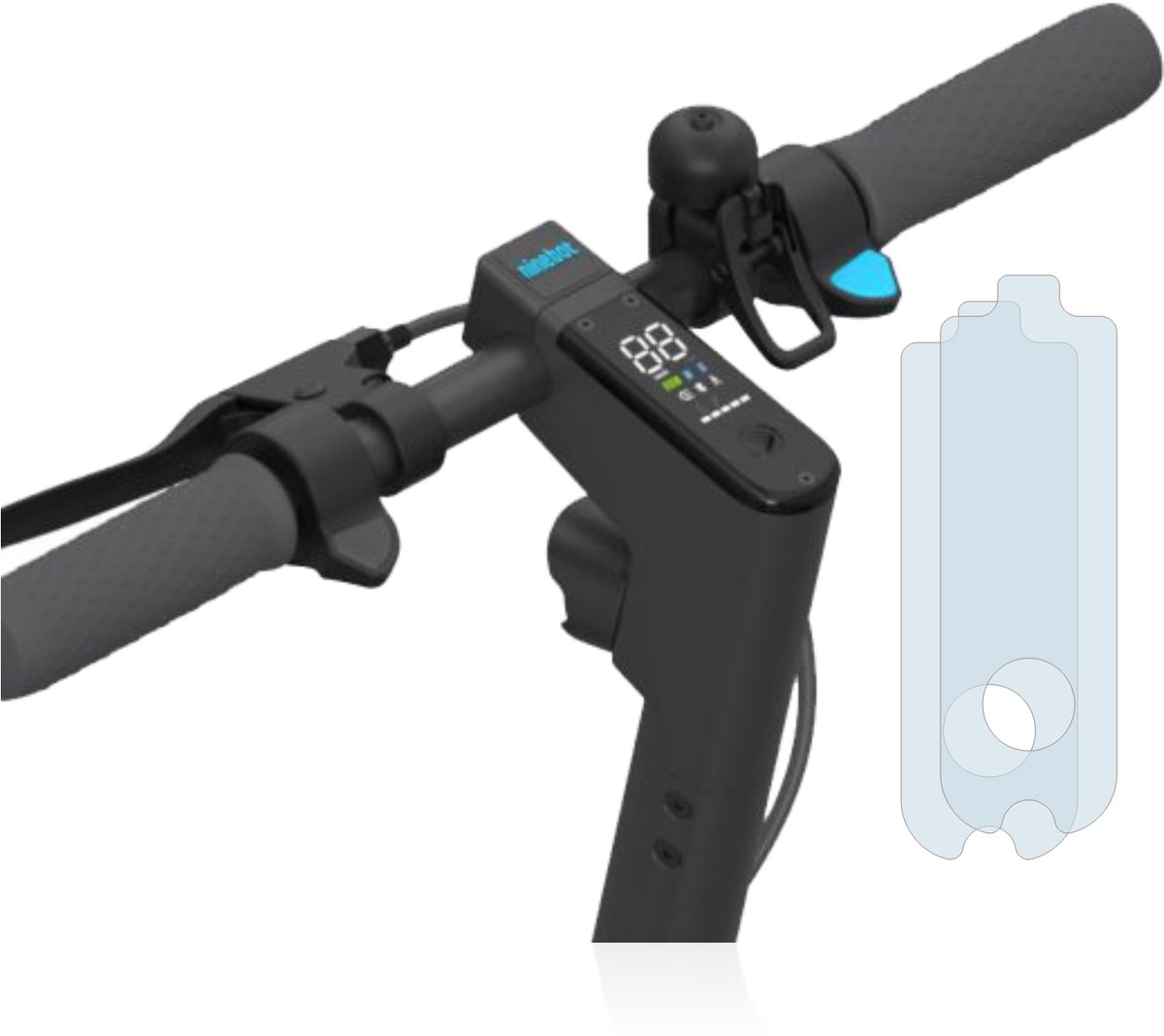 BROTECT - Screenprotector voor Segway Ninebot KickScooter MAX G30D - Folie Beschermfolie transparant 2 Stuks – foto 5