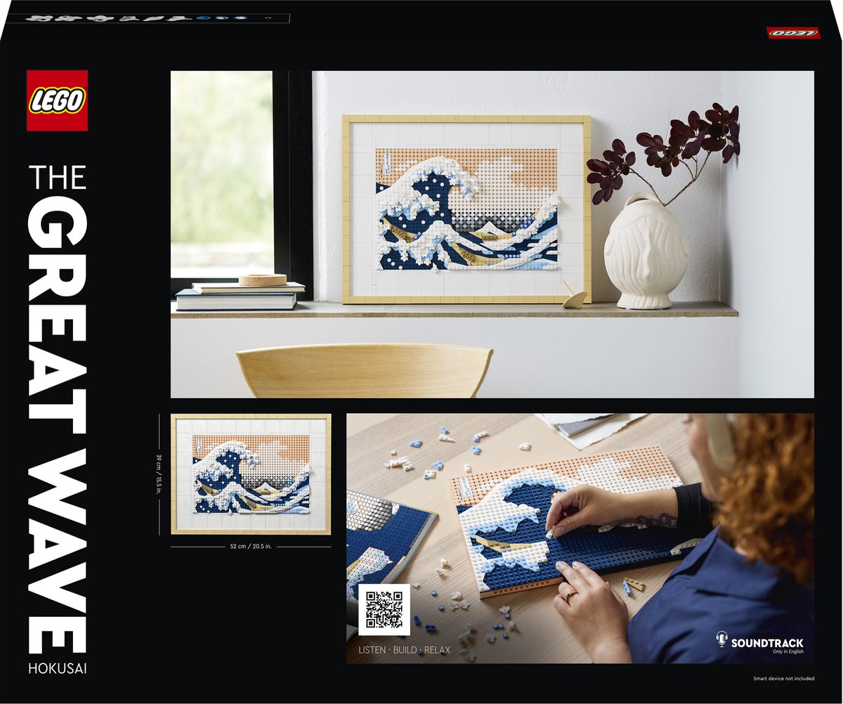 LEGO Art Hokusai – De grote golf, 3D Wanddecoratie Knutselpakket voor Volwassenen - 31208 — afbeelding 9