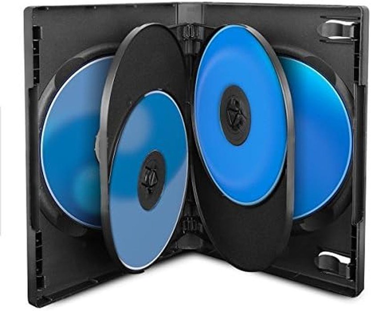 DVD doosjes voor 6 schijfjes, 22 mm dik, 15 stuks, Zwart