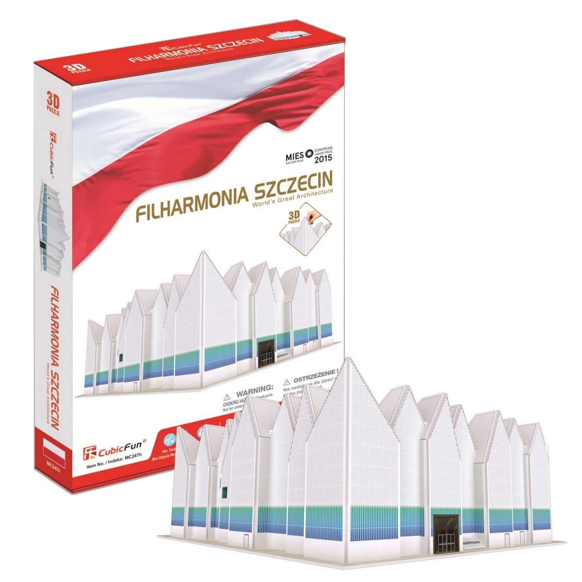Cubic Fun 3D puzzel - Philharmonie Stettin - 98 stukjes bouwplezier.