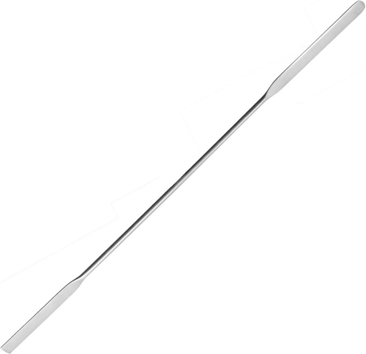 Kleine Dubbele Spatel van Roestvrij Staal - 10 cm Lengte