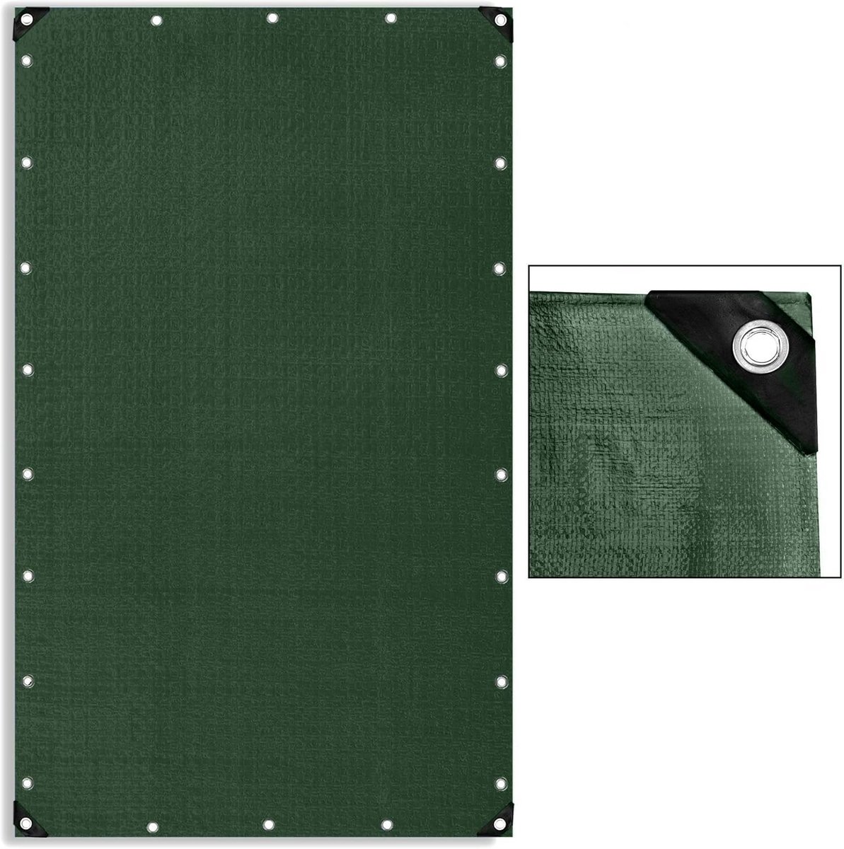Dekzeil Beschermfolie - Beschermzeil Zeil - Afdekken van Spullen - Waterdicht Robuust - 2x3m - Blauw Groen