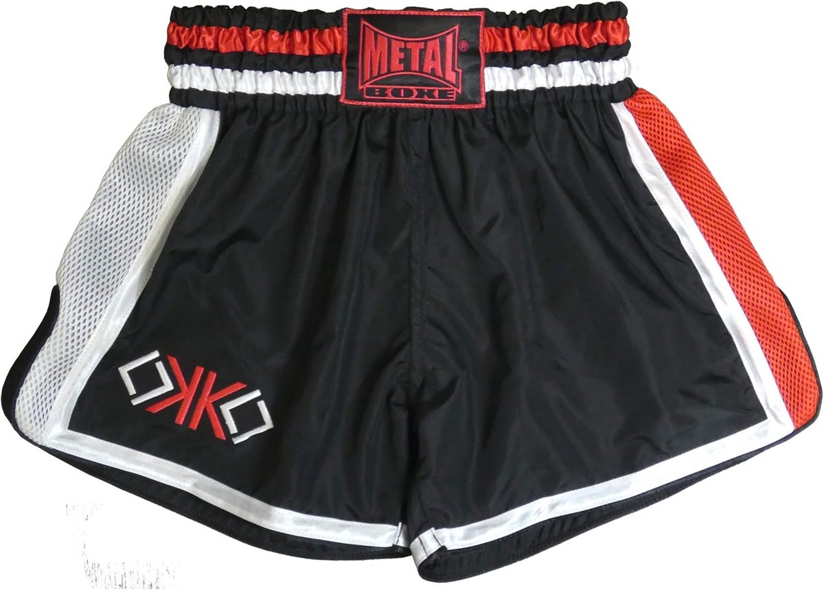 Lichtgewicht Boksshorts Heren voor Thaiboksen, Kickboksen en MMA - Zwart/Wit/Rood