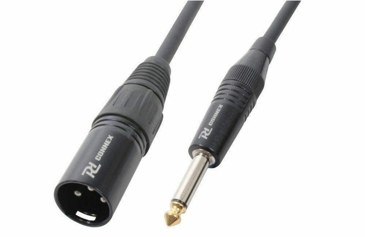 PD Connex Signaalkabel Audiokabel XLR Male - 6,3mm Jack Mono - 1,5 meter