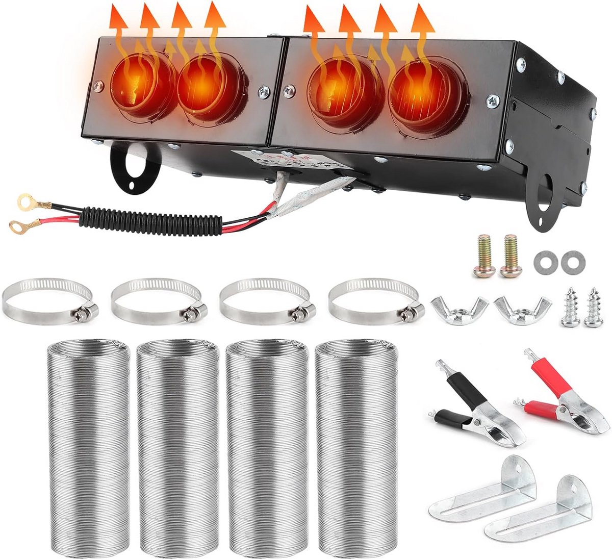Krachtige 12V Auto Verwarmer en Ontdooier met 4 Luchtuitlaten