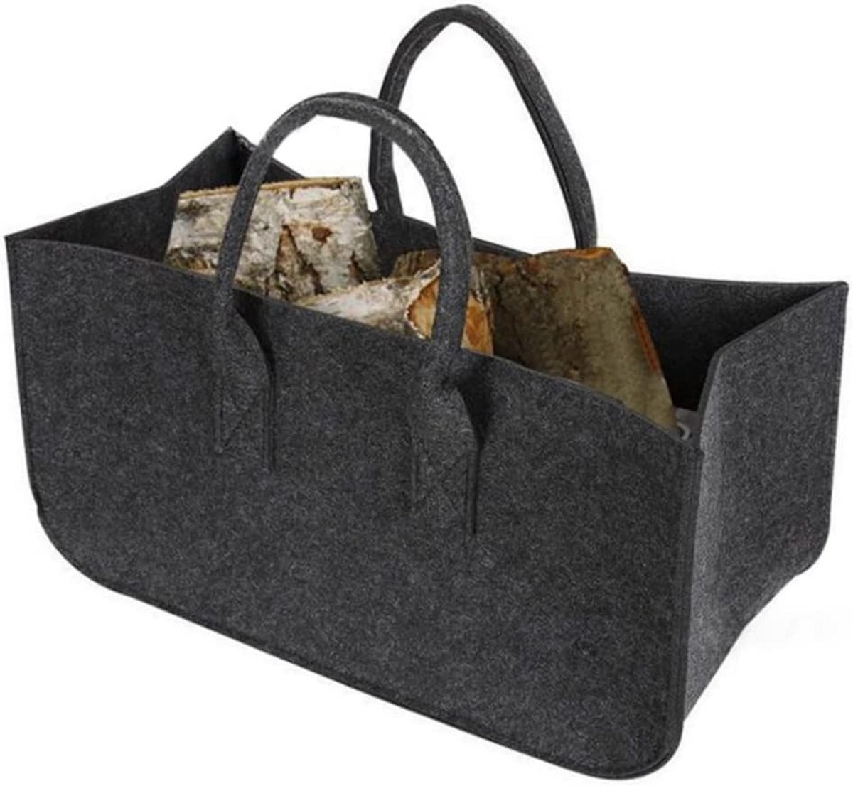 Grote Opvouwbare Vilten Shopper Tas Mand met Handvatten
