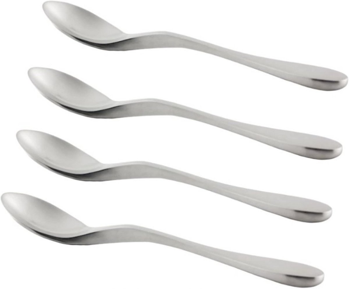 Set van 4 Matte Roestvrijstalen Theelepels 18/10 Modern Bestek
