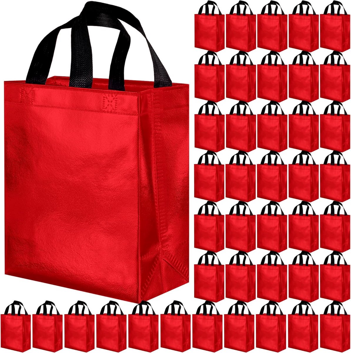 Set van 10 Herbruikbare Cadeauzakken met Handvatten in Verschillende Kleuren