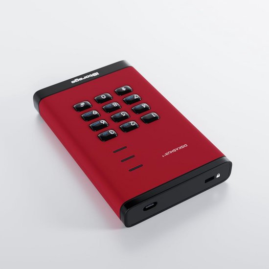 1TB Draagbare Externe Harde Schijf Rood - Wachtwoord Beveiligd & Hardware Versleuteld — afbeelding 2
