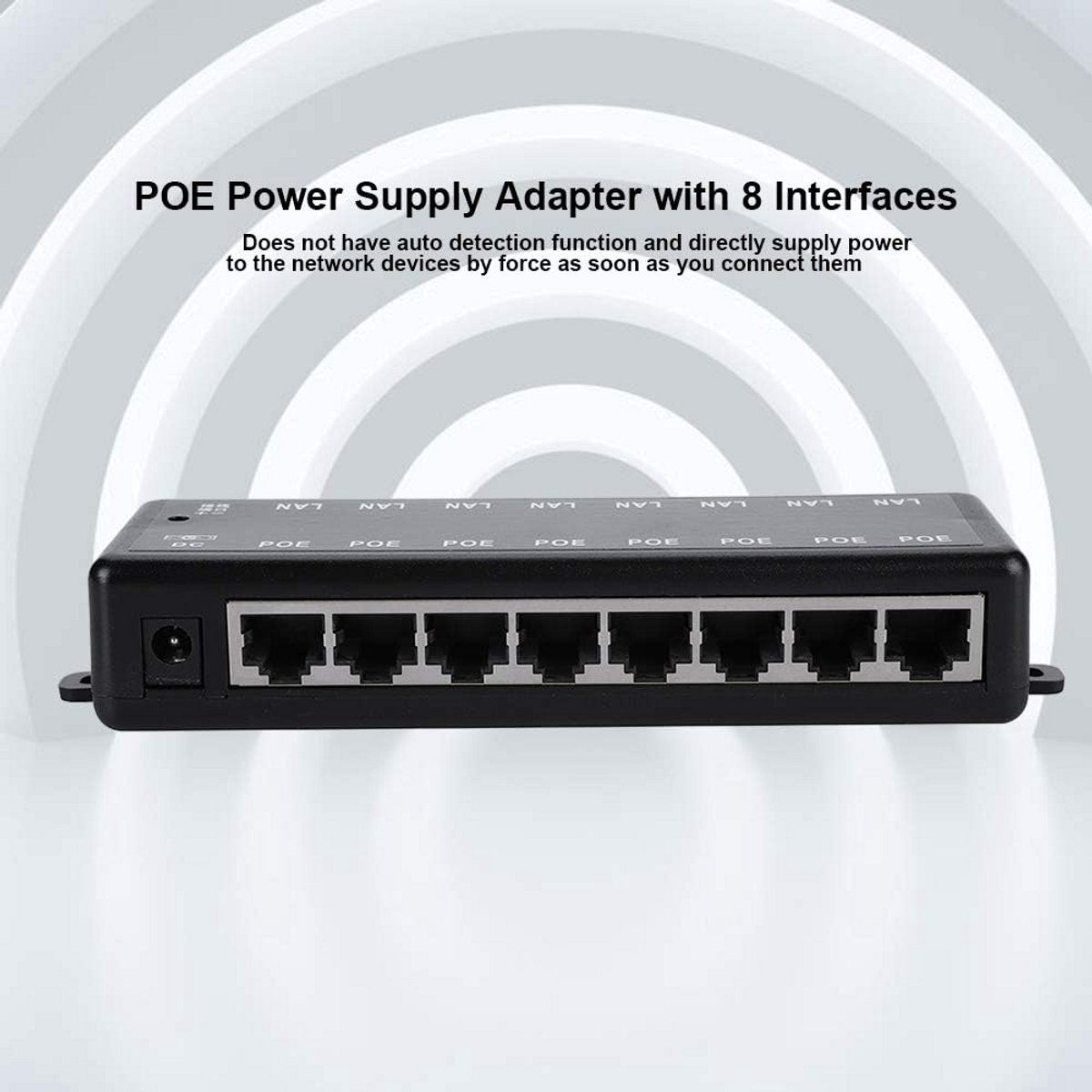 8-Poorts Passieve PoE Injector Switch voor 10/100 Mbit/s Ethernet Netwerken